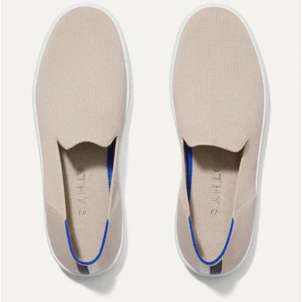 Rothys The Original Slip On Sneaker in Sand Beige Women's Size 11